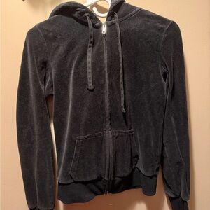 Fashion Nova Black Velour Hoodie